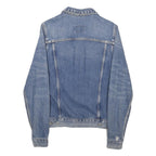 SANDRO Mens Blue Denim Cotton Button Jacket XS Classic Fit Casual Outerwear
