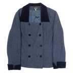 APART IMPRESSIONS Womens Blazer Jacket Blue Wool 90s UK 12