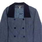 APART IMPRESSIONS Womens Blazer Jacket Blue Wool 90s UK 12