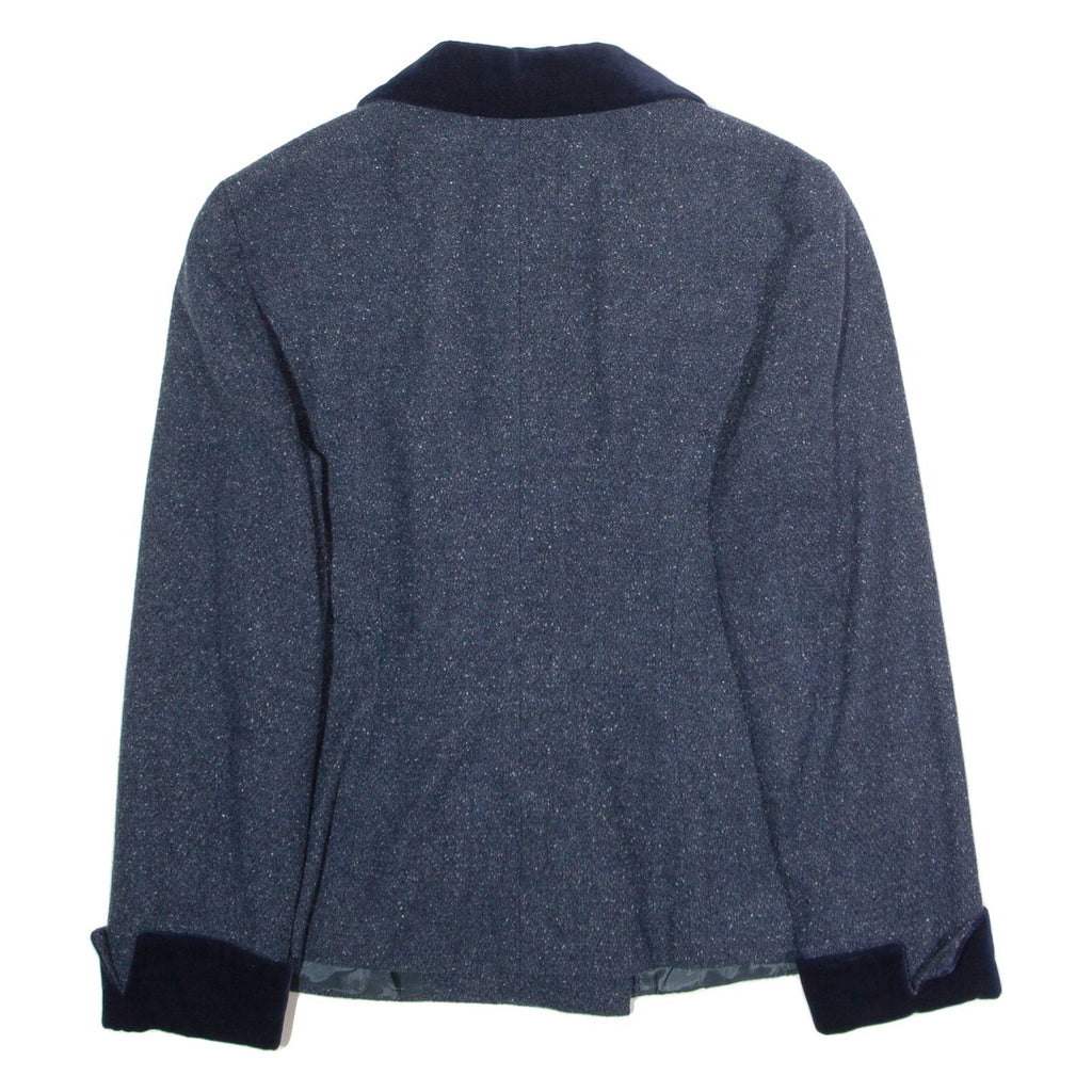 APART IMPRESSIONS Womens Blazer Jacket Blue Wool 90s UK 12
