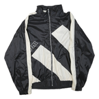 WILSON Mens Black & Cream Zip Jacket XL Polyester Blend Colourblock Lightweight