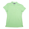 NAUTICA Womens Green Short Sleeve Plain Polo Shirt M Cotton Casual