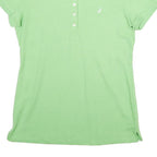 NAUTICA Womens Green Short Sleeve Plain Polo Shirt M Cotton Casual