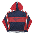 REEBOK Womens Navy & Red Graphic Pullover Hoodie XL Zip Sports Sweatshirt