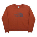 THE NORTH FACE Mens Rust Crew Neck M Cotton Blend Sweatshirt Logo Print