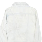 LEVI'S Womens White Cotton Blend Denim Jacket XS Button Plain Stylish