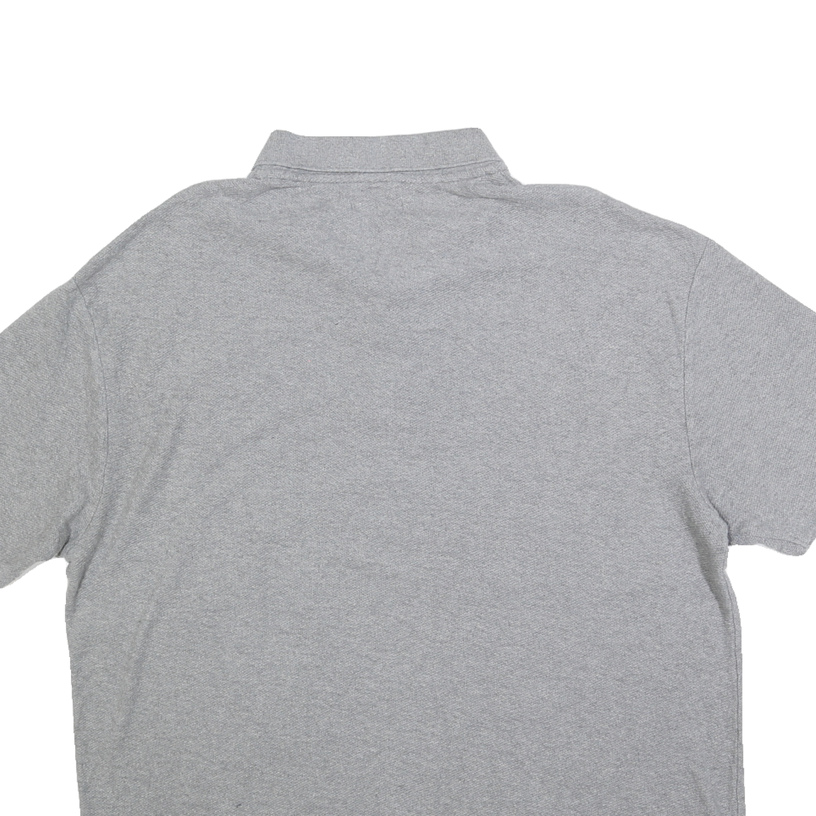 CALVIN KLEIN Mens Grey Short Sleeve Plain Polo Shirt L Classic Cotton Blend