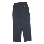 CARHARTT Mens Cotton Blend Navy Relaxed Fit Straight Trousers W31 L34 Workwear