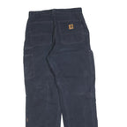 CARHARTT Mens Cotton Blend Navy Relaxed Fit Straight Trousers W31 L34 Workwear