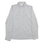 FILA Womens Grey Cotton Zip Jacket M Jersey Plain Lightweight Sportswear