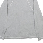 FILA Womens Grey Cotton Zip Jacket M Jersey Plain Lightweight Sportswear