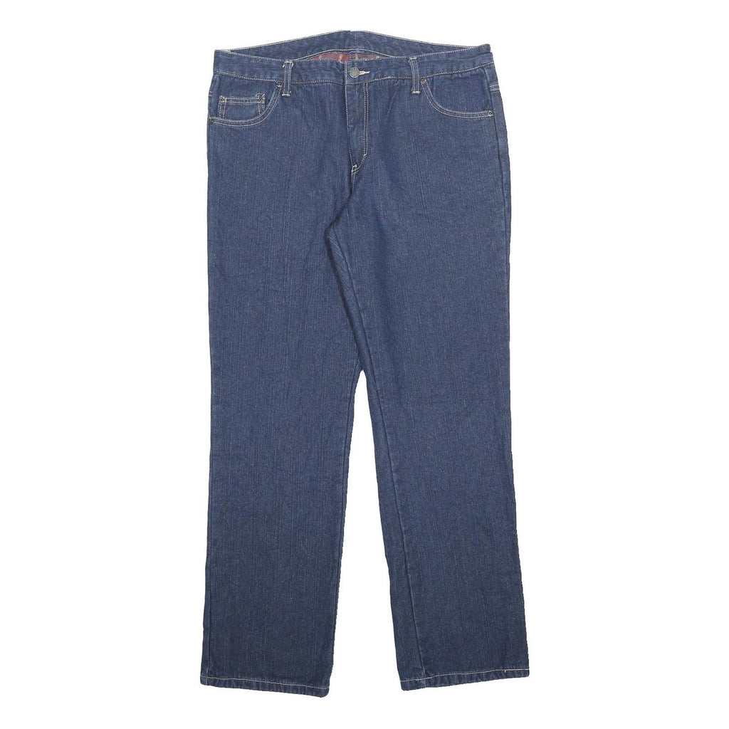 DICKIES Womens Regular Blue Denim Jeans Zip W36 L31 Classic Straight Cotton