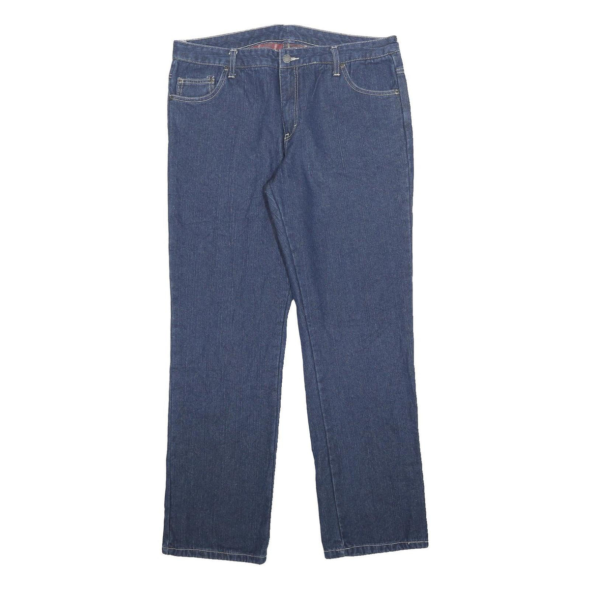 DICKIES Womens Regular Blue Denim Jeans Zip W36 L31 Classic Straight Cotton