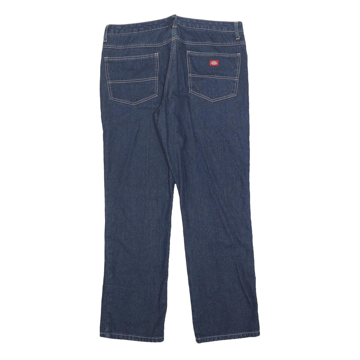 DICKIES Womens Regular Blue Denim Jeans Zip W36 L31 Classic Straight Cotton