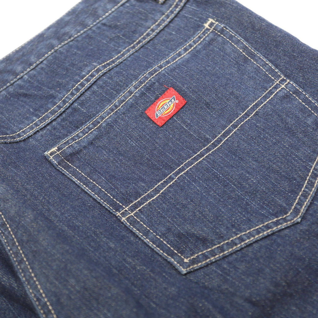 DICKIES Womens Regular Blue Denim Jeans Zip W36 L31 Classic Straight Cotton
