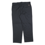 DICKIES Mens Regular Fit Black Cotton Blend Zip Trousers W38 L30 Workwear Pants