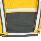 PHENIX Mens Yellow & Grey Sporty Zip Jacket L Polyester Blend Colourblock