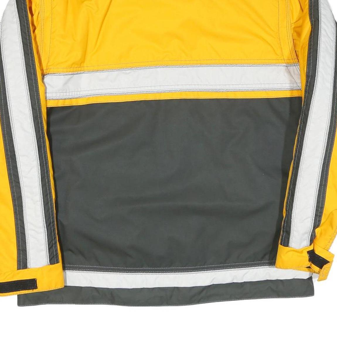 PHENIX Mens Yellow & Grey Sporty Zip Jacket L Polyester Blend Colourblock