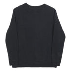CALVIN KLEIN JEANS Mens Black Crew Neck Sweater S Cotton Blend Logo Print