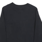 CALVIN KLEIN JEANS Mens Black Crew Neck Sweater S Cotton Blend Logo Print