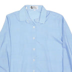 CHARLES DUMONT Womens Blue Printed Shirt Long Sleeve Collared S Light Top