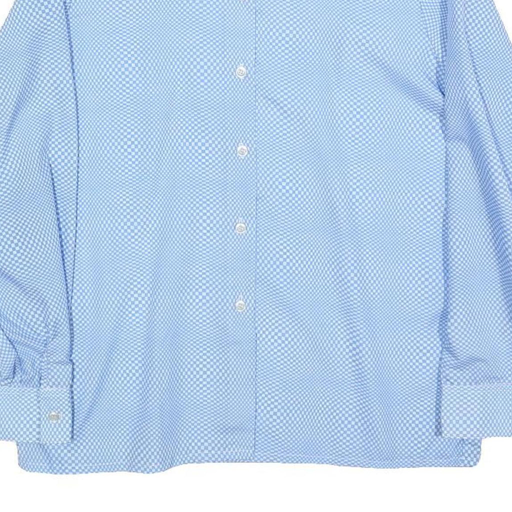 CHARLES DUMONT Womens Blue Printed Shirt Long Sleeve Collared S Light Top