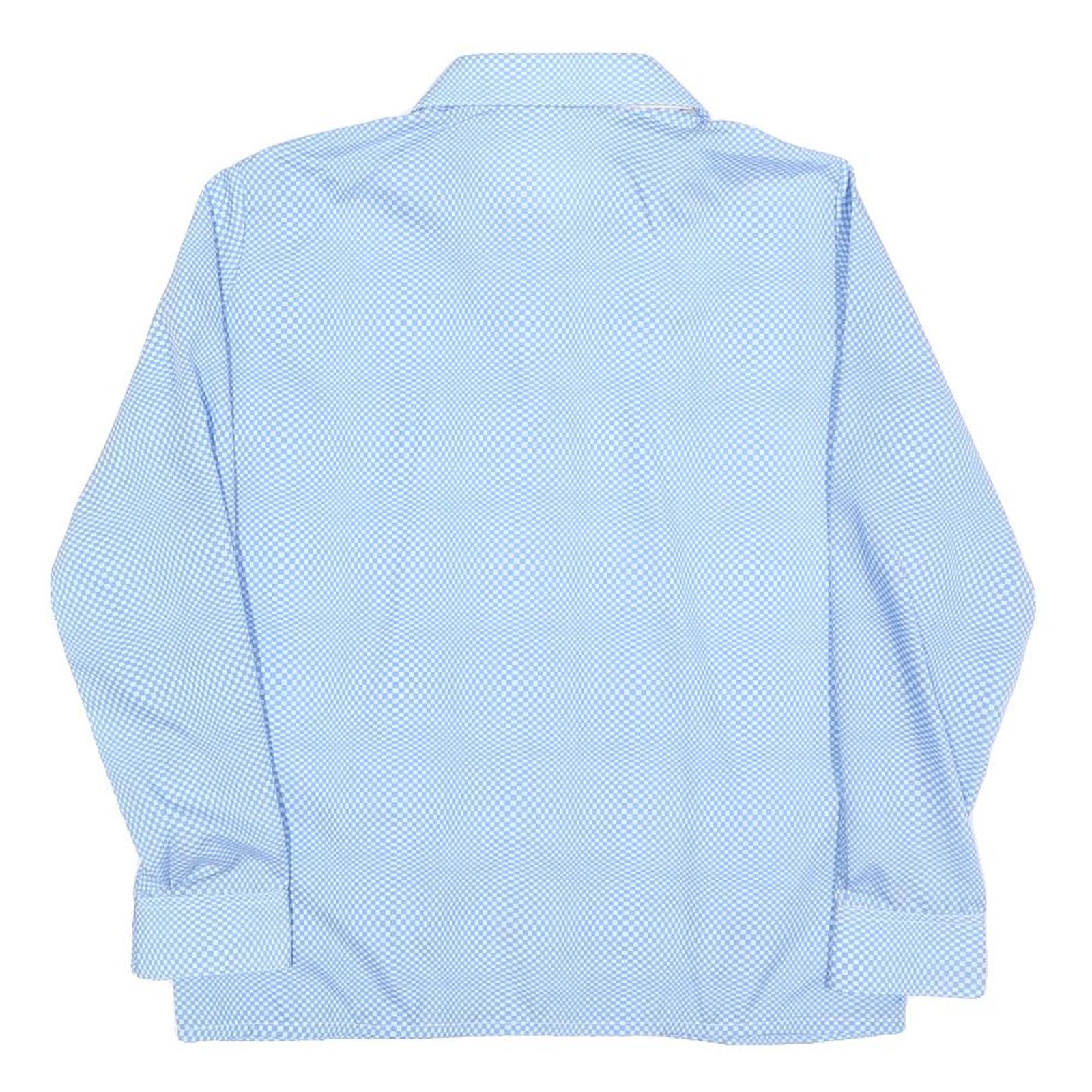 CHARLES DUMONT Womens Blue Printed Shirt Long Sleeve Collared S Light Top