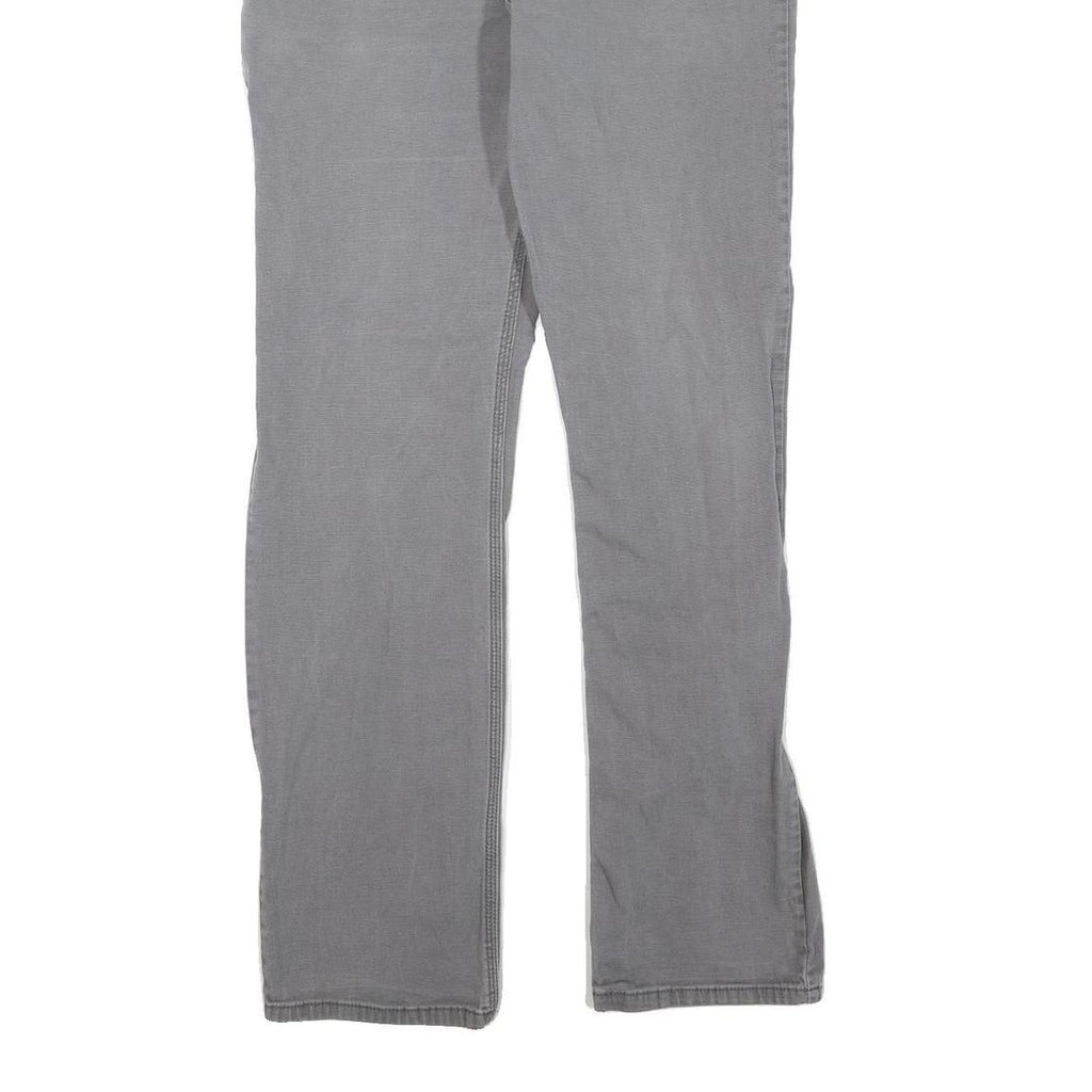 CARHARTT Mens Grey Regular Fit Straight Denim Jeans W33 L34 Workwear Zip Closure