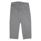 DICKIES Mens Cotton Grey Relaxed Straight Trousers W42 L30 Workwear Casual