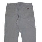 DICKIES Mens Cotton Grey Relaxed Straight Trousers W42 L30 Workwear Casual