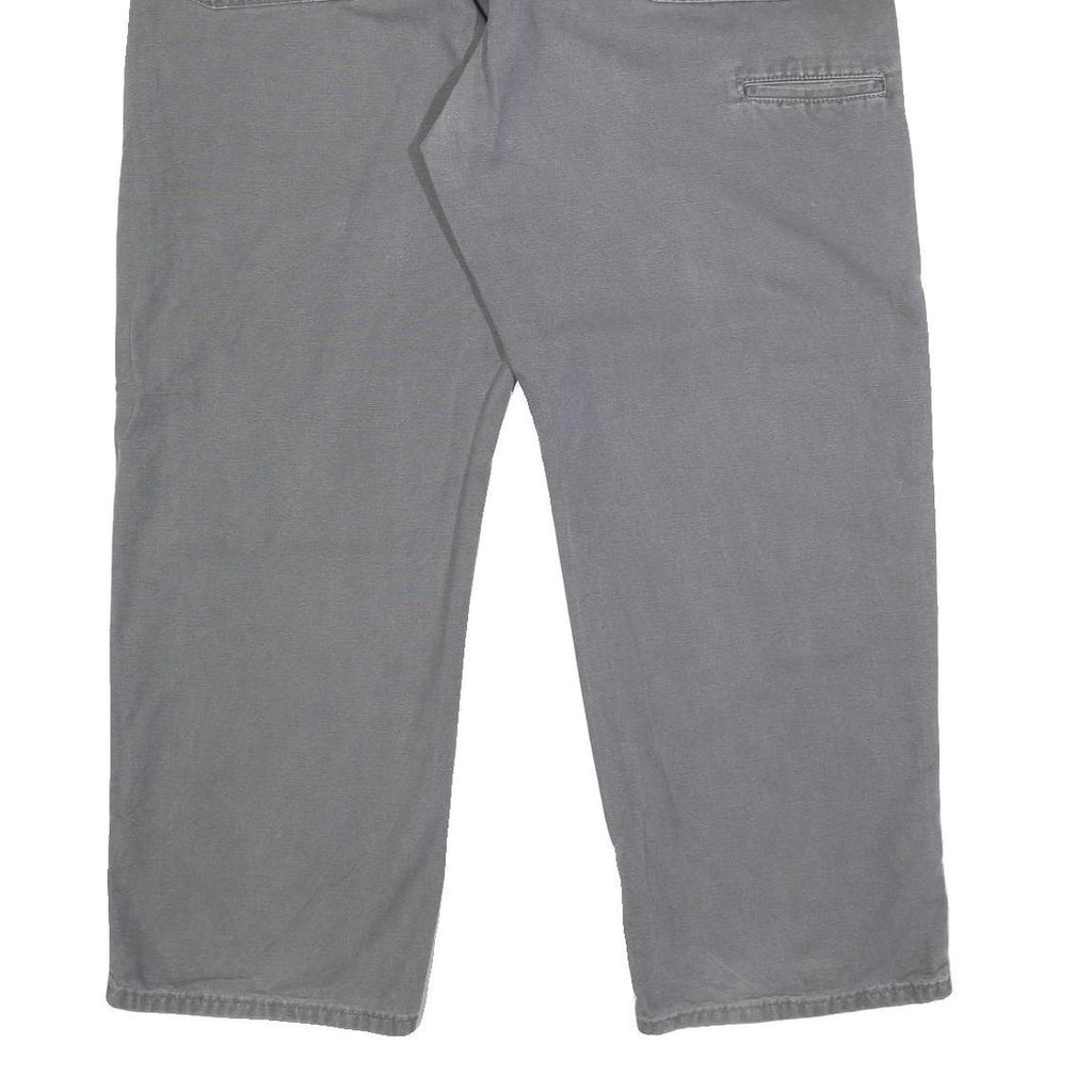 DICKIES Mens Cotton Grey Relaxed Straight Trousers W42 L30 Workwear Casual