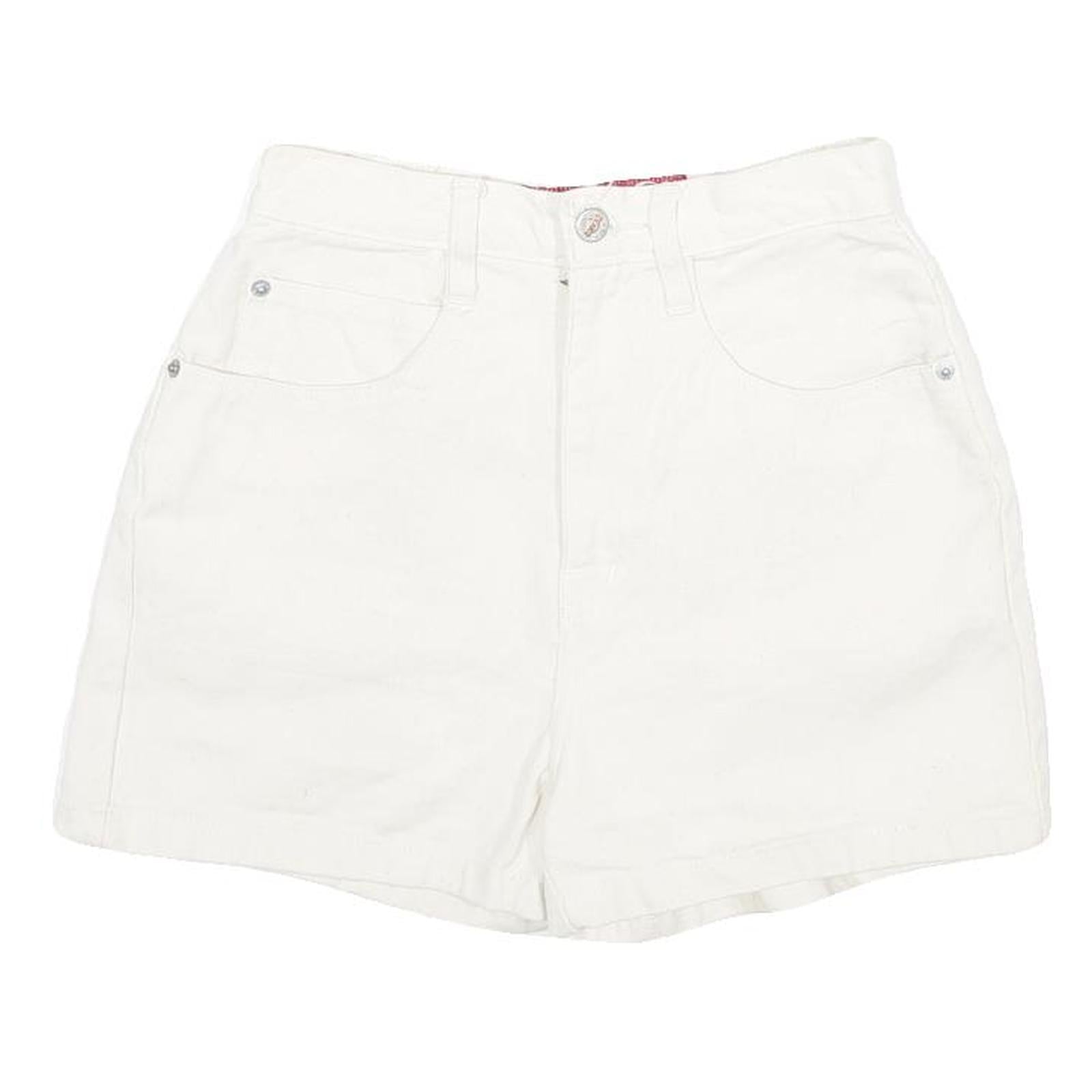 NO EXCUSES Womens White Casual Cotton Shorts XXS W24 Comfortable Fit Summer