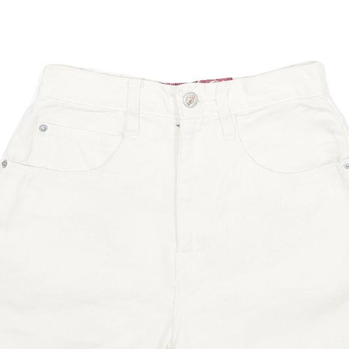 NO EXCUSES Womens White Casual Cotton Shorts XXS W24 Comfortable Fit Summer