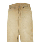 DICKIES Mens Cotton Blend Beige Regular Fit Straight Leg Trousers W32 L26