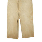DICKIES Mens Cotton Blend Beige Regular Fit Straight Leg Trousers W32 L26