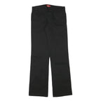 DICKIES Womens Black Cotton Blend Regular Fit Straight Leg Trousers W28 L31