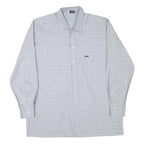 DINO CARINO Mens Blue Shirt M Cotton Blend Long Sleeve Button Collar Fashion