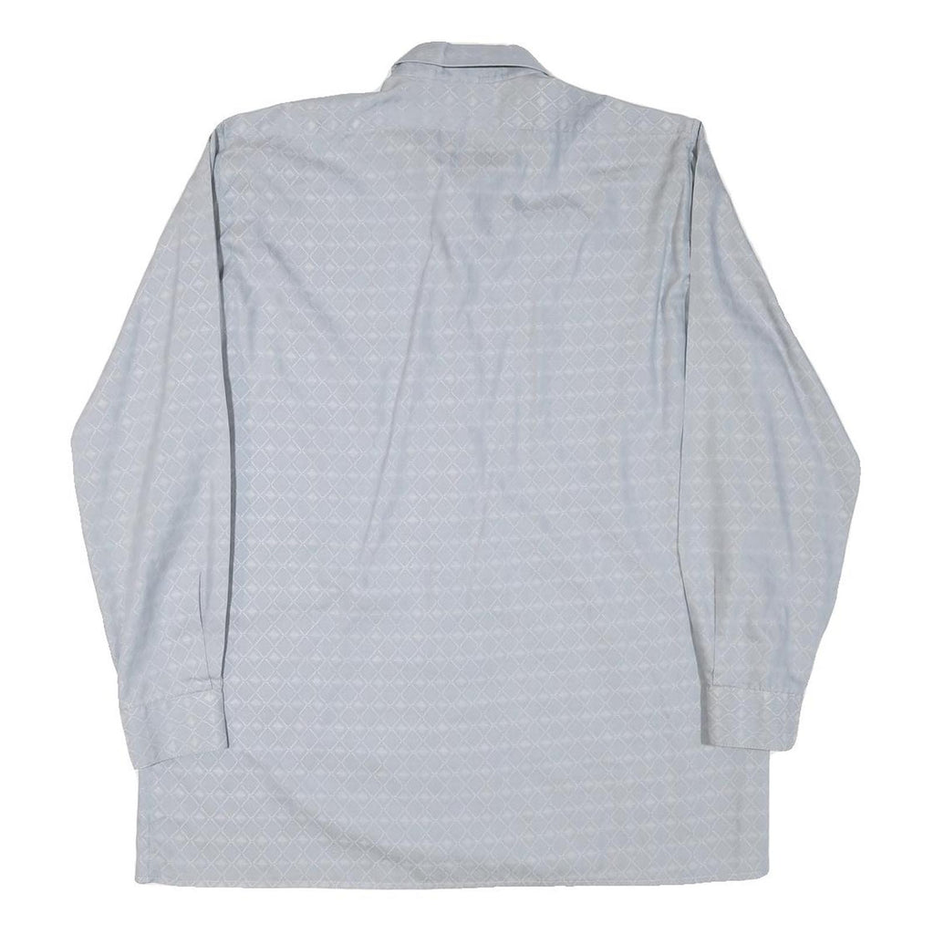 DINO CARINO Mens Blue Shirt M Cotton Blend Long Sleeve Button Collar Fashion