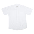 THE LOST CITY Mens White Casual Shirt M Cotton Blend Short Sleeve Button Front