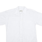 THE LOST CITY Mens White Casual Shirt M Cotton Blend Short Sleeve Button Front