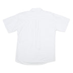 THE LOST CITY Mens White Casual Shirt M Cotton Blend Short Sleeve Button Front