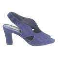 DUNE Womens Blue Suede Slingback Heels UK 6 Elegant Cut-Out Design