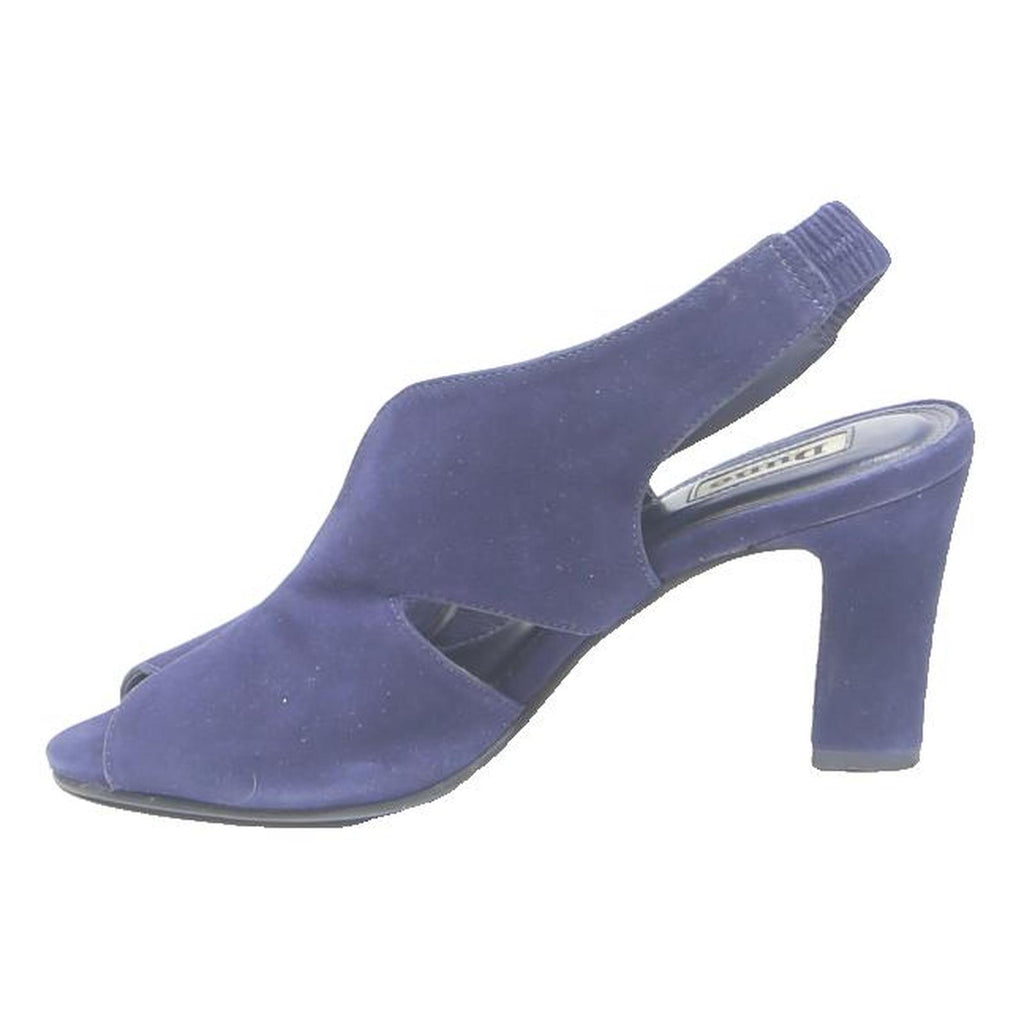 DUNE Womens Blue Suede Slingback Heels UK 6 Elegant Cut-Out Design