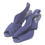 DUNE Womens Blue Suede Slingback Heels UK 6 Elegant Cut-Out Design