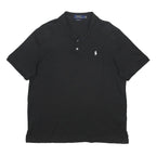 POLO RALPH LAUREN Mens Black Cotton Short Sleeve Polo Shirt L Classic Fit