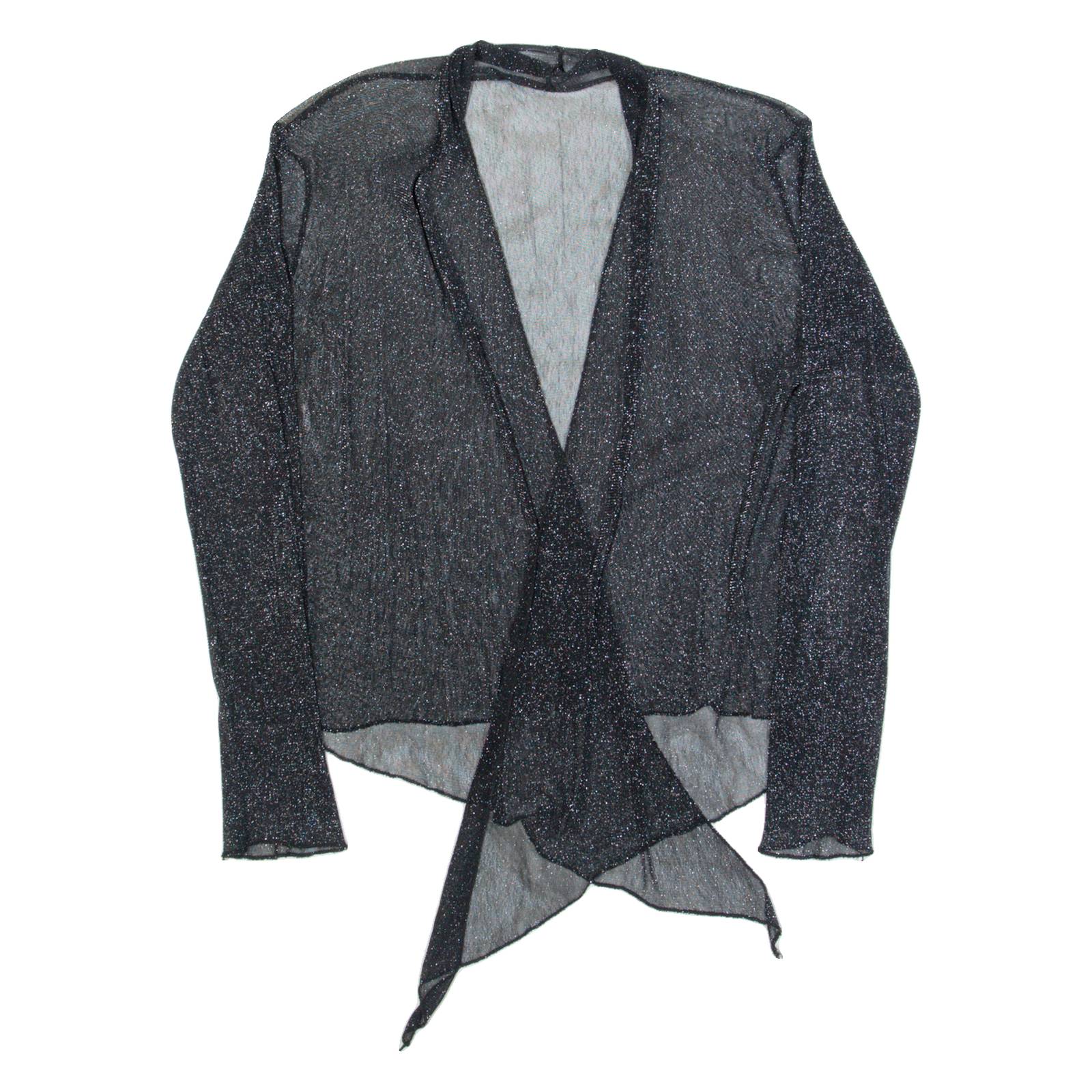 Womens Kimono Top Black Long Sleeve M