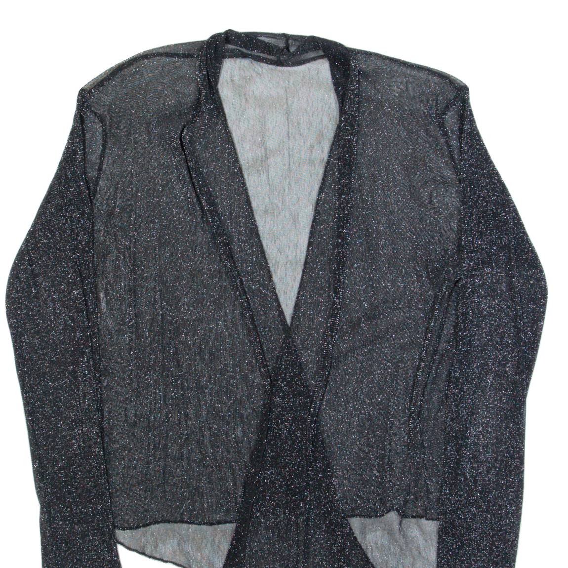 Womens Kimono Top Black Long Sleeve M