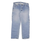 DICKIES Mens Regular Fit Straight Leg Denim Light Blue Jeans W34 L31 Zip Cotton