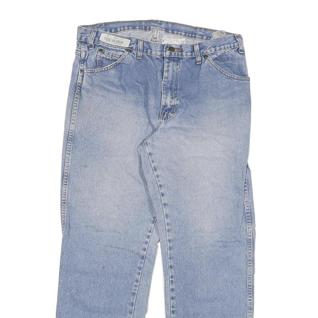 DICKIES Mens Regular Fit Straight Leg Denim Light Blue Jeans W34 L31 Zip Cotton