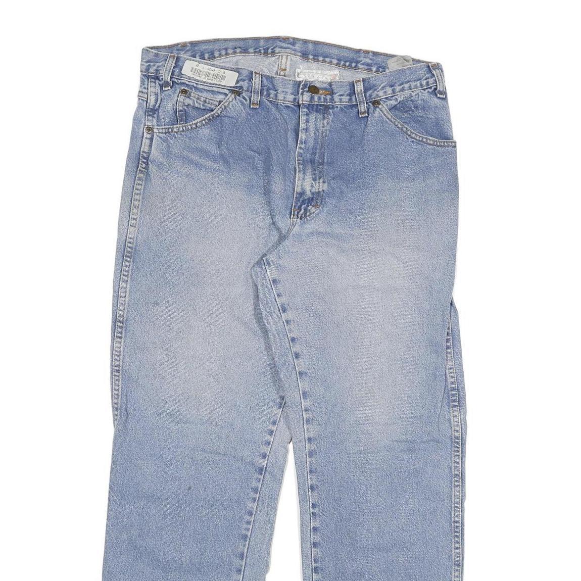 DICKIES Mens Regular Fit Straight Leg Denim Light Blue Jeans W34 L31 Zip Cotton